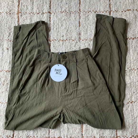 New with tags Princess Polly O’mealy pants trouser olive green size 2 - Picture 3 of 4